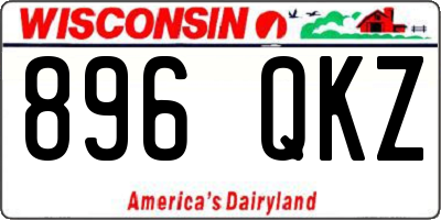 WI license plate 896QKZ