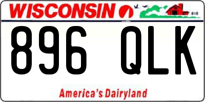 WI license plate 896QLK