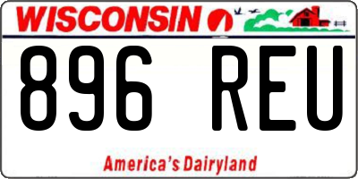 WI license plate 896REU