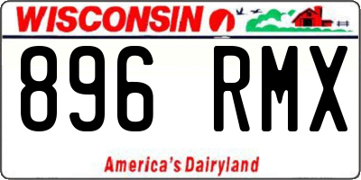 WI license plate 896RMX