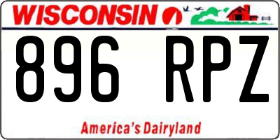 WI license plate 896RPZ