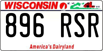 WI license plate 896RSR