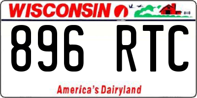 WI license plate 896RTC