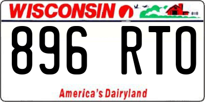 WI license plate 896RTO