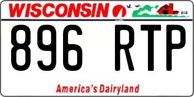 WI license plate 896RTP