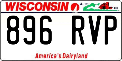 WI license plate 896RVP