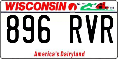 WI license plate 896RVR