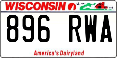 WI license plate 896RWA