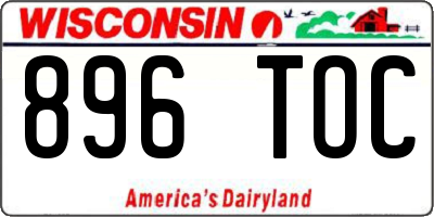 WI license plate 896TOC