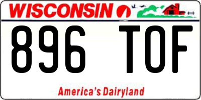 WI license plate 896TOF