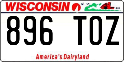 WI license plate 896TOZ