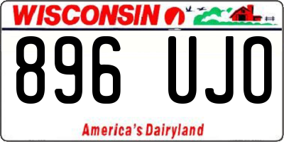 WI license plate 896UJO