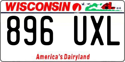 WI license plate 896UXL