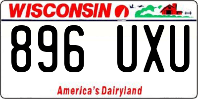 WI license plate 896UXU