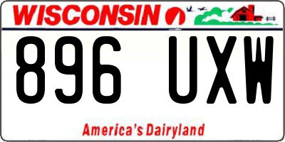 WI license plate 896UXW