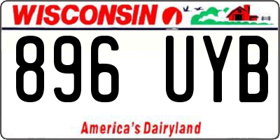 WI license plate 896UYB