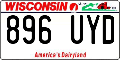 WI license plate 896UYD