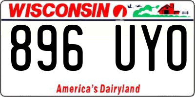 WI license plate 896UYO