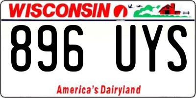WI license plate 896UYS