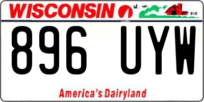 WI license plate 896UYW