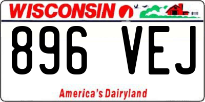 WI license plate 896VEJ
