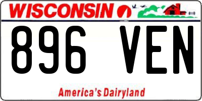 WI license plate 896VEN
