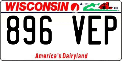 WI license plate 896VEP