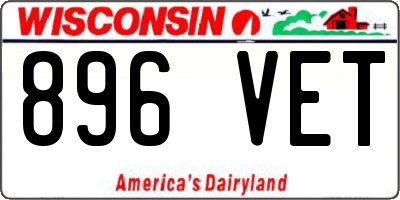 WI license plate 896VET