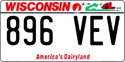 WI license plate 896VEV