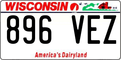 WI license plate 896VEZ