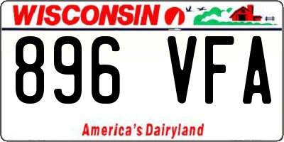 WI license plate 896VFA