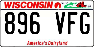 WI license plate 896VFG