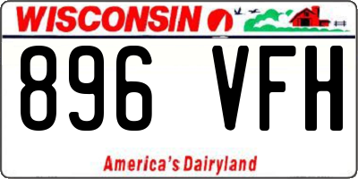 WI license plate 896VFH