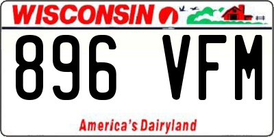 WI license plate 896VFM