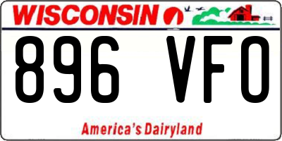WI license plate 896VFO