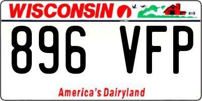 WI license plate 896VFP