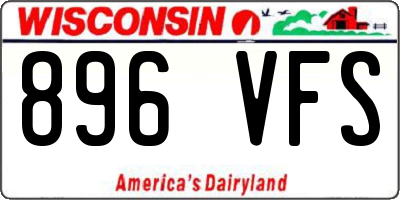WI license plate 896VFS