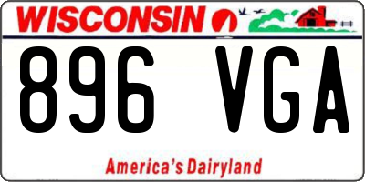 WI license plate 896VGA