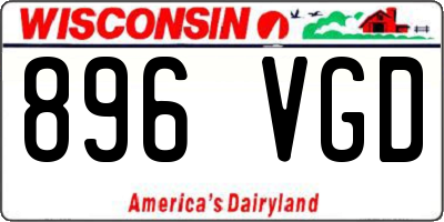 WI license plate 896VGD