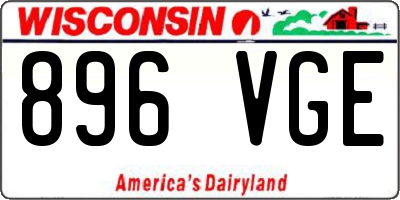 WI license plate 896VGE