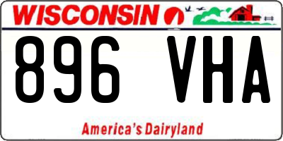 WI license plate 896VHA