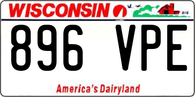 WI license plate 896VPE