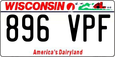 WI license plate 896VPF