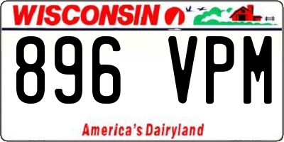 WI license plate 896VPM
