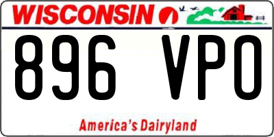 WI license plate 896VPO