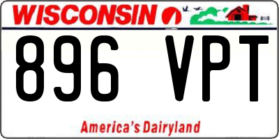 WI license plate 896VPT