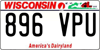 WI license plate 896VPU