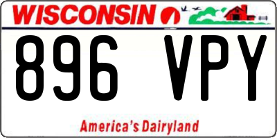 WI license plate 896VPY