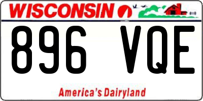WI license plate 896VQE