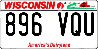 WI license plate 896VQU